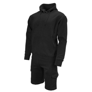 Conjunto de Sudadera con Capucha y Pantalones Cortos Personalizados Ecológicos de Verano al por Mayor, Conjunto de Sudadera con Capucha y Pantalones Cortos de Manga Larga de Invierno Estilo Urbano - Product Image 4