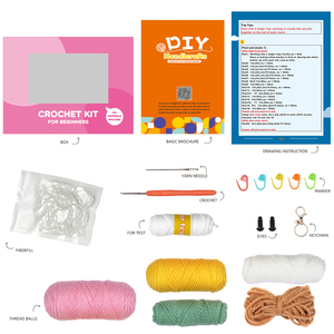 All Kids Animal Diy Art <span class=keywords><strong>crochet</strong></span> tricot set kit Easy Learn To Do diy <span class=keywords><strong>crochet</strong></span> kit pour débutants - Product Image 2