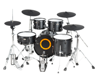 UNLOCK UNLOCK-lightning Mini Instrument de percussion électronique silencieux à têtes en maille, avec boîtier en bois, de luxe, prêt pour scène et studio