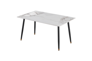 Tables à manger rectangulaires <span class=keywords><strong>Ginza</strong></span> 8 places en métal et pierre, style italien moderne, tables de luxe, plateau en marbre, table laminée - Product Image 5