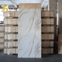 Installation facile, haute qualité, panneaux muraux modernes en marbre, imperméables, résistants aux UV, panneaux PVC, panneaux muraux pour télévision, design graphique pour hôtel