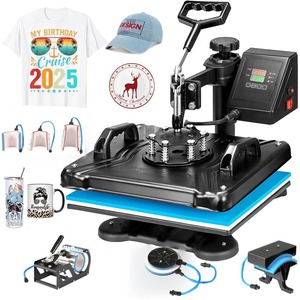 Promotion Exceptionnelle : Machine de Sublimation Combo 8 en <span class=keywords><strong>1</strong></span> Haut Classement, Presse à Chaud Plate 25x30 cm pour T-Shirts, Assiettes, Mugs, Vêtements et Chapeaux - Product Image 1