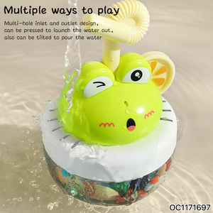 Jouets de bain Montessori pour enfants, design grenouille de dessin animé, jouets rotatifs à <span class=keywords><strong>ventouse</strong></span> pour bébés, <span class=keywords><strong>jeu</strong></span> de tir à l'eau pour enfants, en vente - Product Image 4