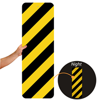 Panneau de signalisation Chevron 8" x 24" en aluminium réfléchissant de qualité ingénierie 3M, fabriqué en Chine