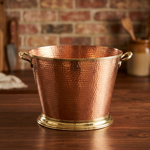 Refroidisseur à vin en cuivre massif avec base en laiton - Product Image 3