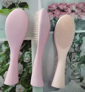 Hot Selling Beauty Accessories Colorful Custom Hair Detangler Hair Self Cleaning Hair Brush Pink Personalized Private