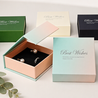 Boîte cadeau haut de gamme avec logo imprimé personnalisé, éponge magnétique, impression quadricolore, menthe, recyclable et biodégradable