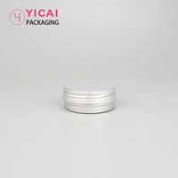 Pot en Aluminium pour baume à lèvres 5g, 50g, 300g, 500g, 1000g, boîte de récipient en étain rond, pot cosmétique transparent avec couvercle, Logo personnalisé et impression