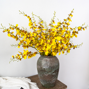 <span class=keywords><strong>Orchidée</strong></span> artificielle jaune <span class=keywords><strong>Oncidium</strong></span> réaliste et souple de 81 cm, idéale pour les arrangements floraux et les mariages - Product Image 5