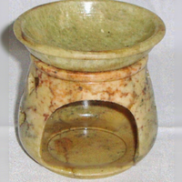 Brûleurs d'huiles aromatiques en pierre ollaire indienne faits à la main avec diffuseur, lampe à huile en pierre artisanale pour la décoration intérieure