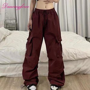 Pantaloni <span class=keywords><strong>Cargo</strong></span> Autunnali Popolari in Poliestere/Cotone Traspirante, Stile Vintage alla Moda, Larghi, Streetwear, da Palestra, con Chiusura Elastica in Vita, Modello Paracadute - Product Image 5