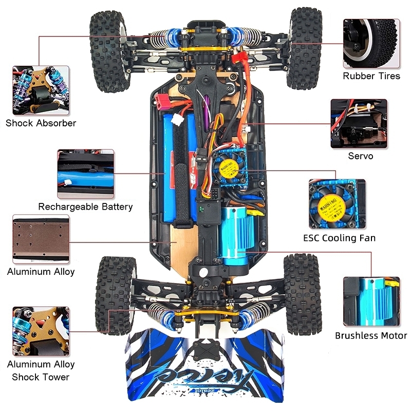 ame RCカー用ステアリングナックル For Wltoys 144001 144010 124007