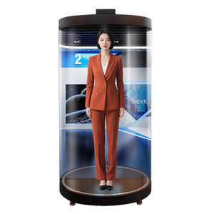 75インチ屋内3D仮想人間チューブホログラフィック円筒ディスプレイ回転再生教育用 - Product Image 6