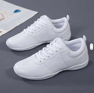 Chaussures de cheerleading pour filles, chaussures de danse blanches, chaussures de sport pour jeunes, chaussures d'entraînement athlétiques confortables, chaussures plates pour filles - Product Image 3
