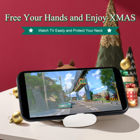 Originele Kerstcadeau Telefoonstandaard Kerstman Kerstrendier PVC Schattige Bureau Telefoonhouder