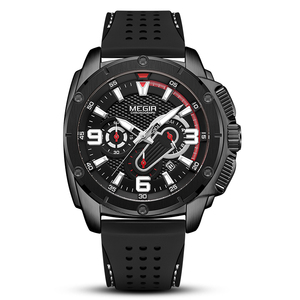 MEGIR hommes montres horloge Sport montre militaire hommes Silicone chronographe Quartz montres homme Reloj Hombre 2147 - Product Image 3