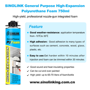 Cao-mở rộng vòi phun-keo tích hợp PU <span class=keywords><strong>Polyurethane</strong></span> bọt cho cách nhiệt ứng dụng công nghiệp - Product Image 2