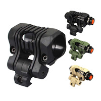 Support de lampe torche réglable 25 mm, angle réglable à 180 degrés, support de lampe torche tactique pour casque, clip de fixation pour rail de 21 mm