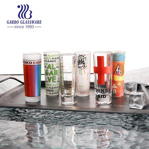 Juego de Vasos de Chupito de Vidrio Resistente para Brandy, Vodka, Licor, Tequila, con Base Pesada, Personalizables con Calcomanías, 2 oz, Pequeños y Mini - Product Image 1