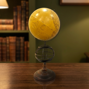 Globe armillaire classique sur socle en bois, modèle GOAS85/12, pour la maison, le bureau, l'étagère, décoration - Product Image 4