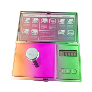 전자 저울 디지털 300g 0.01g 무지개 크롬 도금 가죽 무게 기능 다이아몬드 골드 그램 휴대용 보석 저울 - Product Image 3