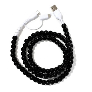 Câble de charge perlé vintage multicolore arc-en-ciel pour filles, avec perles, type C USB, pour ordinateur – Prix réduit - Product Image 4