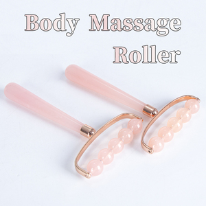 Rouleau de massage pour le visage, le cou et le corps en résine de jade à 5 billes, lifting cutané, relaxant, logo personnalisé OEM, rouleau de massage corporel en gros - Product Image 2