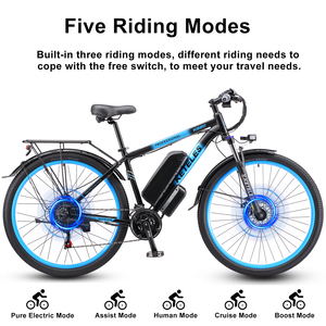 Bicicleta Eléctrica <span class=keywords><strong>Keteles</strong></span> K820 750W 48V 23Ah 29*1.95" Neumático MTB de Aleación de Aluminio, Freno de Disco Mecánico, 21 Velocidades, 50km/h - Product Image 2