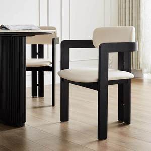 Chaise de salle <span class=keywords><strong>à</strong></span> manger moderne en cuir de style nordique avec accoudoirs pour restaurant et salon, meuble d'appoint, ensembles de <span class=keywords><strong>chambre</strong></span> d'hôtel L080 - Product Image 3
