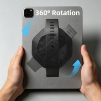 Support de tablette rotatif en ABS avec haut-parleur intégré, pliable et réglable, compatible iPad, support de téléphone de bureau stéréo