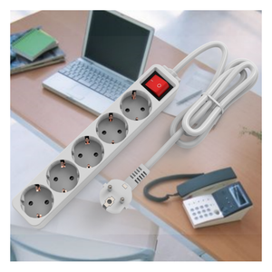 ปลั๊กพ่วงแบบขายส่งสำหรับปลั๊กไฟยุโรป พร้อมเต้ารับไฟฟ้า 5 ช่อง - Product Image 2