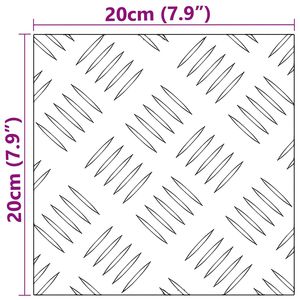 W2B VidaXL 8x8 pollici piastre a controllo in alluminio 2 pezzi parti scale antiscivolo - Product Image 5