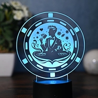Lampe de table LED USB 3D personnalisée, commémorative sportive, avec contrôle tactile, design moderne, lumière d'intérieur à intensité variable