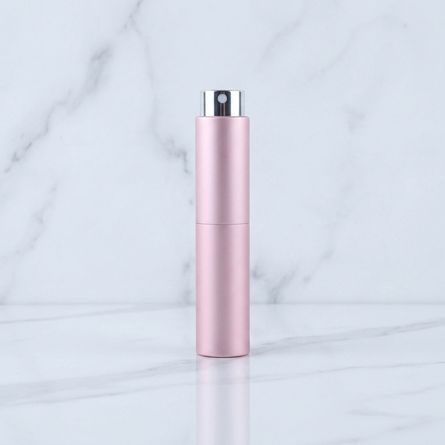 Travel Perfume Atomizer Stock 10ml Portable Matte Aluminum Refill Refillable Perfume Bottle Twist up Decant