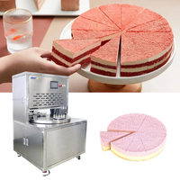 Machine de découpe ultrasonique pour gâteaux ronds à double plateau et inserts en papier, pour gâteaux mousse surgelés, vente directe usine