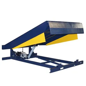 Vehicle hydraulic ramp dock leveler 8ton load capacity adjustable height stationary loading dock ramp