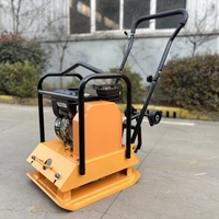 Compacteur à plaque vibrante à essence C120, 20KN, machine de compactage du sol et des routes à poussée manuelle