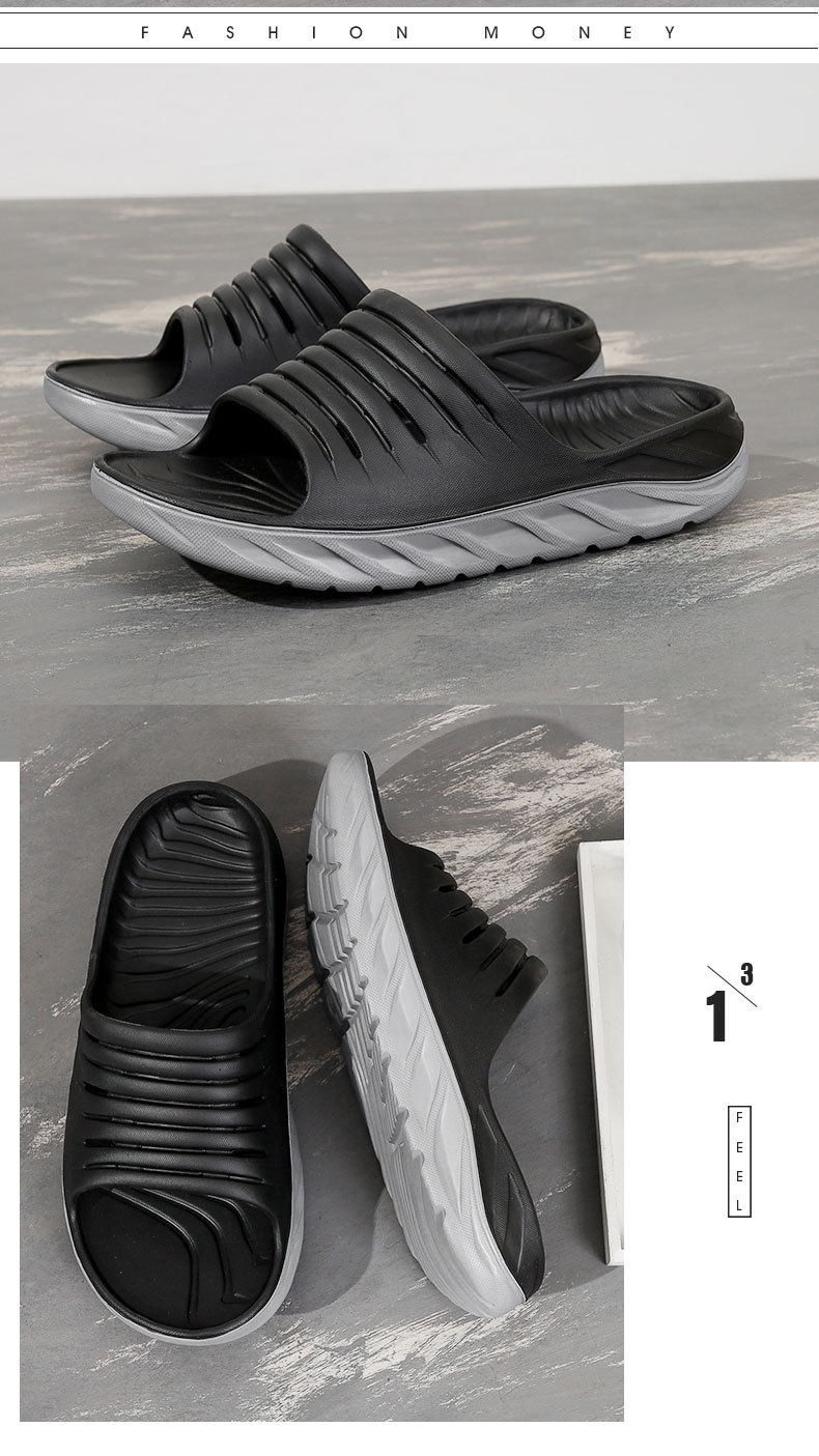 Custom Logo Men Slippers Indoor Outdoor Sports Slippers 4 Shock Recovery Drag Flat Slides