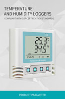 Registrador de Datos de Temperatura y Humedad en Tiempo Real Inteligente, Pantalla LED Digital, Controlador de Temperatura y Humedad, Resistente al Agua, Alimentado por Batería