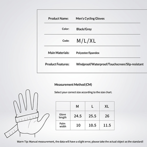 Gants de cyclisme d'hiver imperméables pour hommes et femmes, compatibles écran tactile, thermiques, pour vélo et <span class=keywords><strong>moto</strong></span>, protection intégrée - Product Image 6
