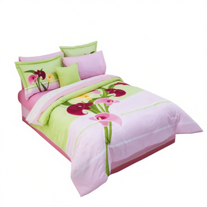 Juego de Edredón Doble Priscila de 9 Piezas con Diseño Floral, Estilo Princesa, Ropa de Cama para el Hogar - Product Image 1