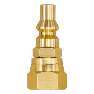 Copper 1/4 In Propane Quick Connect <b>Adapter</b> For RV Camping Grill Fire Pit Heater - Product Image 1