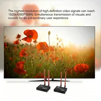 Extenseur KVM sans fil 58G compatible, 300m, 1080P, kit émetteur-récepteur USB, sortie IR en boucle, pour PC et TV