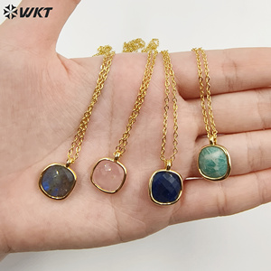 WT-N1439 Gorgeous Natural 18+2Inch Colorful Elegant Vintage <strong>Boho</strong> <strong>Necklace</strong> Casual Long Gemstone <strong>Necklace</strong> - Product Image 3
