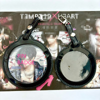 Nouveau design personnalisé, mini porte-cartes photo en cuir PU, porte-badge pendentif dessin animé et accessoires, porte-badge porte-clés