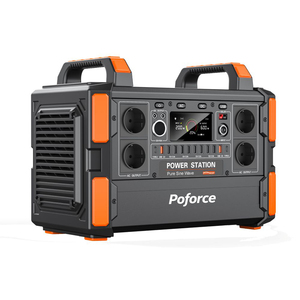 Poforce <b>Solar</b> <b>Generator</b> Set 1000W 1200W Battery Pure Sine Wave Power Supply With Flashlight & Jump T11 Battery Long-last - Product Image 1