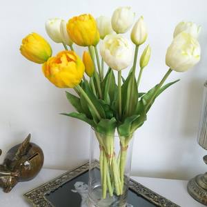 고품질 결혼식 훈장 꽃 진짜 접촉 유액 실리콘 PU 전구 꽃 인공적인 꽃 튤립 - Product Image 5