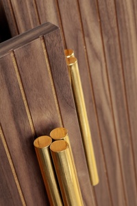 Table d'entrée <span class=keywords><strong>bois</strong></span> en laiton et <span class=keywords><strong>acier</strong></span> inoxydable, <span class=keywords><strong>console</strong></span> de luxe en <span class=keywords><strong>bois</strong></span> - Product Image 6