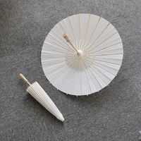 Parasol en bois personnalisé de 82 cm, mini-parasols en papier blanc pour mariage