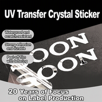 Étiquette en cristal personnalisée avec logo, étiquette en métal, estampage à chaud, impression imperméable, autocollant de transfert UV